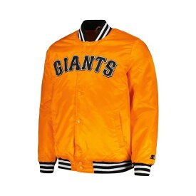 スターター レディース ジャケット＆ブルゾン アウター Men's Orange San Francisco Giants Cross Bronx Fashion Satin Full-Snap Varsity Jacket Orange