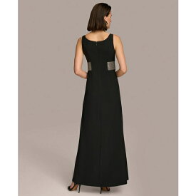 ダナキャラン レディース ワンピース トップス Women's Embellished V-Neck Gown Black/Silver