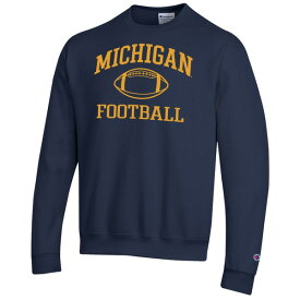 チャンピオン メンズ パーカー・スウェットシャツ アウター Michigan Wolverines Champion Football Icon Pullover Sweatshirt Navy