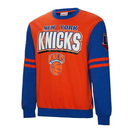ミッチェル&ネス メンズ パーカー・スウェットシャツ アウター New York Knicks Mitchell & Ness All Over Pullover Sweatshirt Orange
