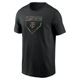 ナイキ メンズ Tシャツ トップス Minnesota Twins Nike Camo TShirt Black