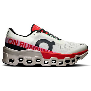 On �I�� ���f�B�[�X �X�j�[�J�[ �yOn Running Cloudmonster 2 Ivory Silver Red (Women's)�z �T�C�Y US_7(24.0cm) Ivory/Red