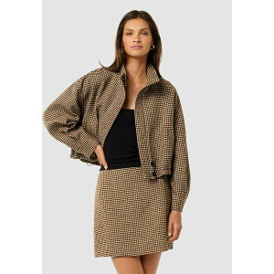 tH[Go[ j[ fB[X WPbgu] AE^[ KAIA CHECK CROP - Light jacket - mocha check