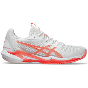 ASICS �A�V�b�N�X ���f�B�[�X �X�j�[�J�[ �yASICS Solution Speed FF 3 Clay White Sun Coral (Women's)�z �T�C�Y US_5(22.0cm) White/Sun Coral