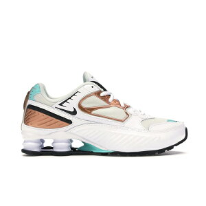 Nike �i�C�L ���f�B�[�X �X�j�[�J�[ �yNike Shox Enigma White Aura Green Rose Gold (Women's)�z �T�C�Y US_9.5(26.5cm) White/Black-Spruce Aura-Aurora Green