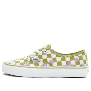 Vans �o���Y �����Y �X�j�[�J�[ �yVans Wallpaper Authentic Checkered Floral 'Green White' VN0A5KS9CCF�z �T�C�Y US_5(23.0cm)
