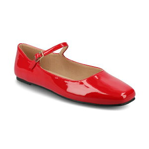 �W���[�j�[�R���N�V���� ���f�B�[�X �T���_�� �V���[�Y Women's Carrie Square Toe Mary Jane Flats Red Patent