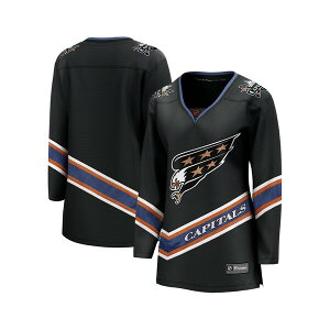 �t�@�i�e�B�N�X ���f�B�[�X �J�b�g�\�[ �g�b�v�X Women's Black Washington Capitals Special Edition 2.0 Breakaway Blank Jersey Black