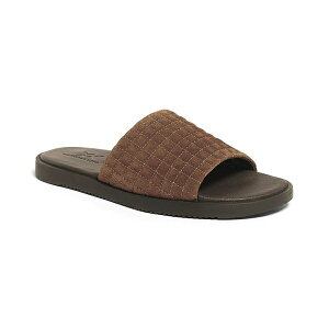 A\j[ BA Y Xb|E[t@[ V[Y Men's Miami Suede Comfort Slip On Slides Brown
