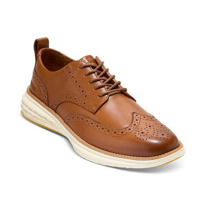 �R�[���n�[�� �����Y �h���X�V���[�Y �V���[�Y Men's Grand Hurrion Wingtip Oxford Dress Shoe British Tan-Ivory