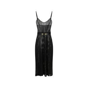 �G���U�x�X�t�����L ���f�B�[�X �J�b�g�\�[ �g�b�v�X Belted lam��-effect top Black