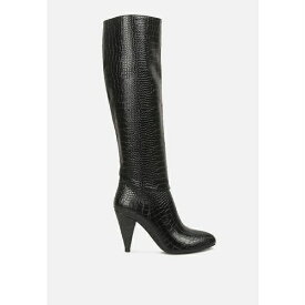 ロンンドンラグ レディース ブーツ シューズ Rum Rolls Calf Croc Boots Black