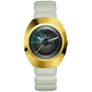h Y rv ANZT[ Unisex Swiss Automatic DiaStar Original x Tej Chauhan Special Edition White Rubber Strap Watch 38mm Gold