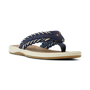 Xy[ fB[X T_ V[Y Women's Pony Fish Thong Slip-On Sandals Navy