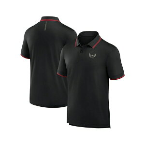 �t�@�i�e�B�N�X �����Y �V���c �g�b�v�X Men's Black Washington Capitals Front Office Move Mono Polo Shirt Black