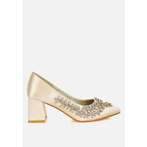 ロンンドンラグ レディース パンプス シューズ Abatina Satin Diamante Embellished Pumps Beige