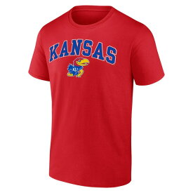 ファナティクス メンズ Tシャツ トップス Kansas Jayhawks Fanatics Branded Campus TShirt Red