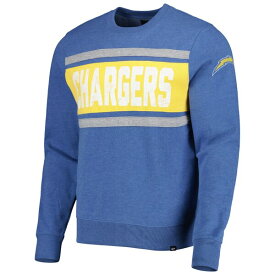 フォーティーセブン メンズ パーカー・スウェットシャツ アウター Los Angeles Chargers '47 Bypass Tribeca Pullover Sweatshirt Heathered Blue