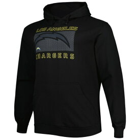 ファナティクス メンズ パーカー・スウェットシャツ アウター Los Angeles Chargers Fanatics Branded Big & Tall Pop of Color Pullover Hoodie Black