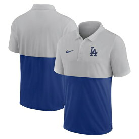 ナイキ メンズ ポロシャツ トップス Los Angeles Dodgers Nike Team Baseline Striped Performance Polo Silver/Royal