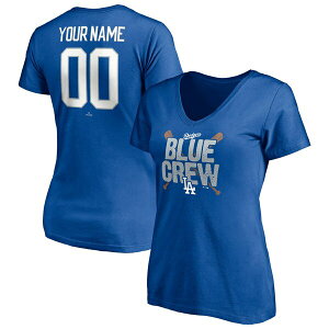 t@ieBNX fB[X TVc gbvX Los Angeles Dodgers Fanatics Branded Women's Hometown Legend Personalized Name & Number VNeck TShirt Royal