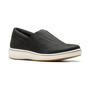 N[NX fB[X T_ V[Y Women's Cloudsteppers Breeze Sky Ria Round Toe Shoes Black, White Textile