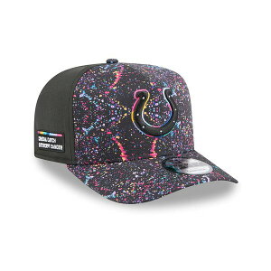 j[G Y Xq ANZT[ Men's Black Indianapolis Colts 2025 NFL Crucial Catch A-Frame 9FIFTY Snapback Hat Black