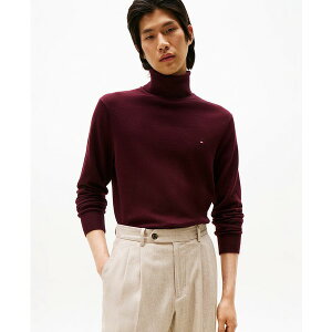 g~[ qtBK[ Y jbg&Z[^[ AE^[ Men's Regular-Fit Pima Cotton Cashmere Blend Solid Turtleneck Sweater Deep Burgundy