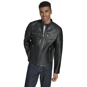 ���[�o�C�X �����Y �W���P�b�g���u���]�� �A�E�^�[ Men's Leather Racer Jacket Black