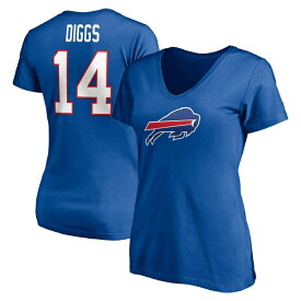 ファナティクス レディース Tシャツ トップス Stefon Diggs Buffalo Bills Fanatics Branded Women's Player Icon Name & Number VNeck TShirt Royal