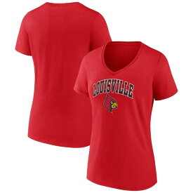ファナティクス レディース Tシャツ トップス Louisville Cardinals Fanatics Branded Women's Evergreen Campus VNeck TShirt Red