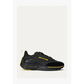 ラルフローレン メンズ サンダル シューズ PS250 LEATHER-PANELED SNEAKER - Trainers - black/canary yellow