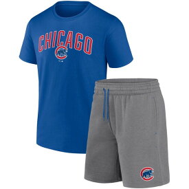ファナティクス メンズ Tシャツ トップス Chicago Cubs Fanatics Branded Arch TShirt & Shorts Combo Set Royal/Heather Gray