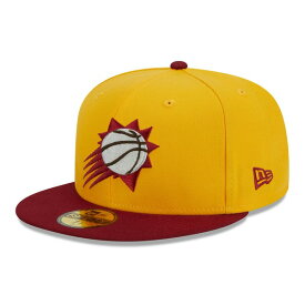 ニューエラ メンズ 帽子 アクセサリー Phoenix Suns New Era Fall Leaves 2Tone 59FIFTY Fitted Hat Yellow/Red