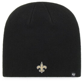 フォーティーセブン メンズ 帽子 アクセサリー New Orleans Saints '47 Primary Logo Knit Beanie Black
