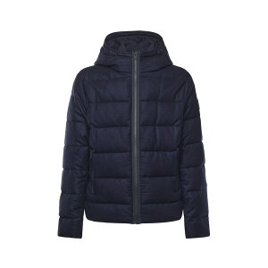 tFC Y WPbgu] AE^[ Double-front Down Jacket In Carded Wool Flannel Blue