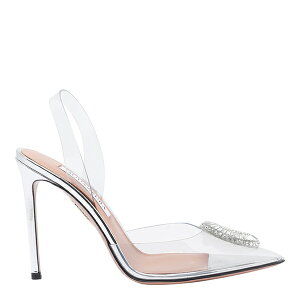 ANAY[ fB[X q[ V[Y Crystal Plexi Pumps Silver