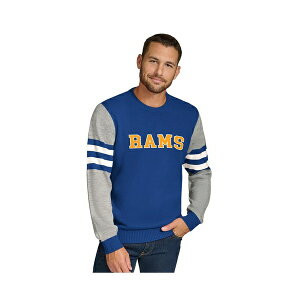 g~[ qtBK[ Y p[J[EXEFbgVc AE^[ Men's Royal/Heather Gray Los Angeles Rams Acrylic Crewneck Pullover Sweatshirt Royal, Heather Gray