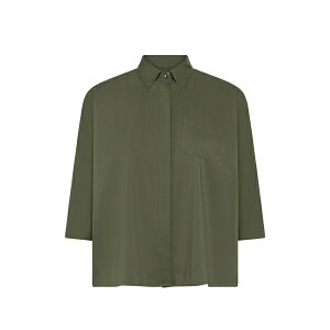 �N���[�i ���f�B�[�X �V���c �g�b�v�X Elide patch-pocket shirt Green