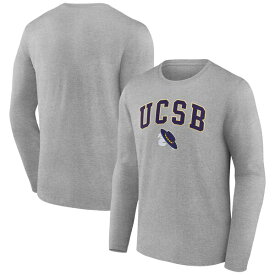 ファナティクス メンズ Tシャツ トップス UC Santa Barbara Gauchos Fanatics Branded Campus Long Sleeve TShirt Gray