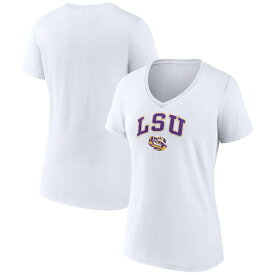 ファナティクス レディース Tシャツ トップス LSU Tigers Fanatics Branded Women's Evergreen Campus VNeck TShirt White