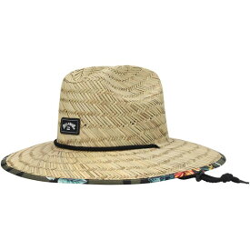 ビラボン メンズ 帽子 アクセサリー Billabong Tides Print Olive Straw Hat Natural