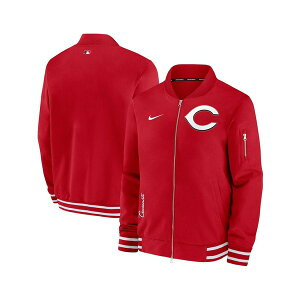 iCL Y WPbgu] AE^[ Men's Red Cincinnati Reds Authentic Collection Full-Zip Bomber Jacket Red