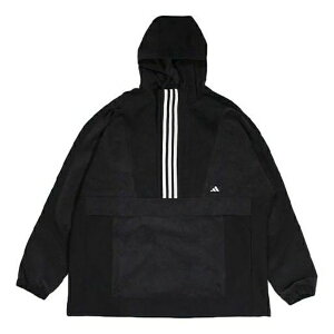 adidas AfB_X Y Xj[J[ yadidas Half-zipped Hooded Windproof Sports Woven Jacket Men's Black GM4443z TCY US_M_L