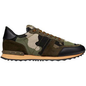 Valentino ヴァレンティノ メンズ スニーカー 【Valentino Garavani Rockrunner】 サイズ EU_40(25.0cm) Mesh Fabric Camouflage Military Green Beige