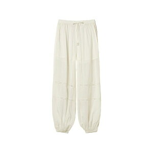 �c�C���Z�b�g ���f�B�[�X �J�W���A���p���c �{�g���X Lace-insert muslin trousers White