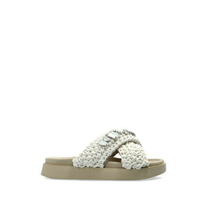 �C�k�C�L�[ ���f�B�[�X �X�j�[�J�[ �V���[�Y Embellished cross-over sandals Neutrals