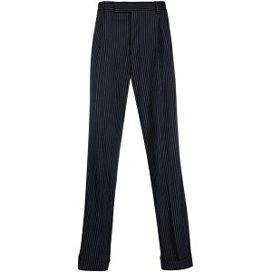 PT�g���m �����Y �J�W���A���p���c �{�g���X Pinstripe-pattern straight-leg trousers Blue