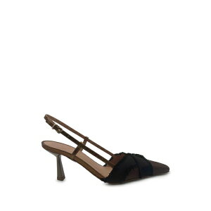 ���x���g�t�F�X�^ ���f�B�[�X �p���v�X �V���[�Y Frayed slingback-strap pumps Brown
