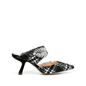 �j�R���X �J�[�N�E�b�h ���f�B�[�X �T���_�� �V���[�Y Monstera wool 70mm mules Black